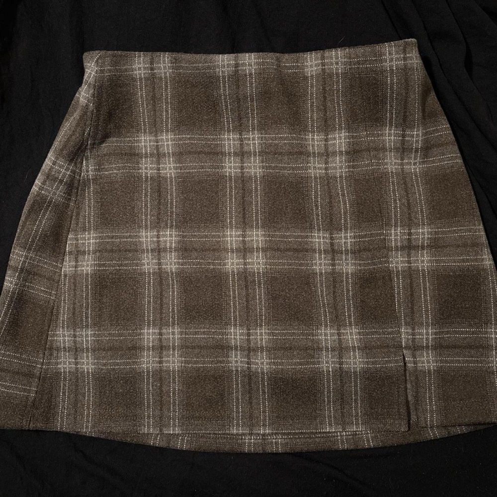 Plaid mini skirt